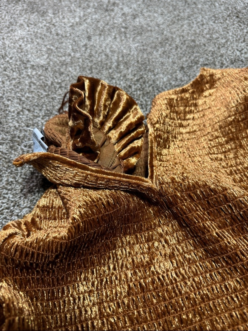 Baltic born long sleeve copper velvet dress medium NWT - Picture 11 of 12
